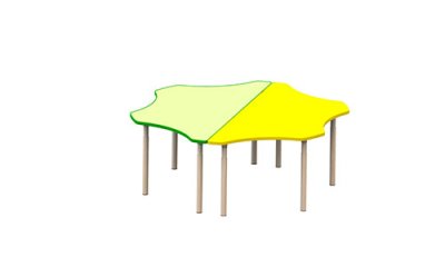 Стол-ромашка (2 пол.) на рег. ножках