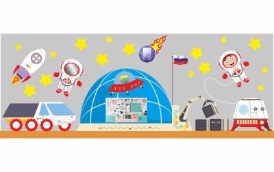 Декоративно-развивающая панель "Космос"