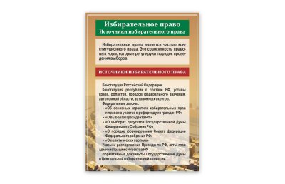 Стенд "Избирательное право"