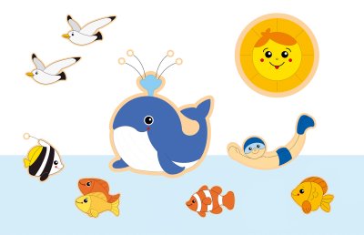 Комплект декораций "На море"