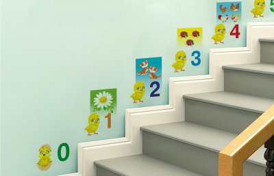Таблички для обучения счета (оформление лестницы детского сада) комплект 41383 галерея 1