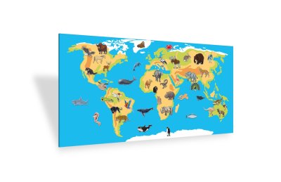 Комплект Карта мира с животными (магнитная доска и комплект магнитов) 40415 галерея 1