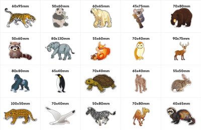 Комплект Карта мира с животными (магнитная доска и комплект магнитов) 40415 галерея 4