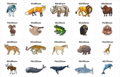 Комплект Карта мира с животными (магнитная доска и комплект магнитов) 40415 галерея 5