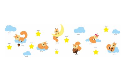 Комплект декораций для спальни "Бельчата", 7 метров 49995 галерея 1