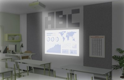 Оформление зоны доски "АВС grey" ЗД-16 галерея 2