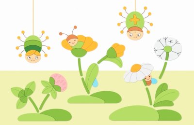 Декорация "Белый Одуванчик" 46х71 см 48659 галерея 2