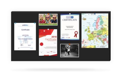 Магнитно-меловая панель 100х50 см черная Velure graffit 41404 галерея 3