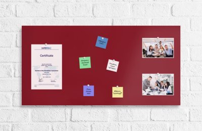 Магнитно-маркерная панель 100х50 см бордовая 41408 галерея 3