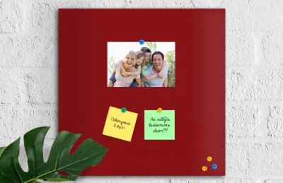 Магнитная панель 50х50 см бордовая 41416 галерея 1