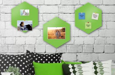 Базовая магнитная панель"Сота" 40х40 ярко-зеленая 41945 галерея 4