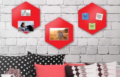 Базовая магнитная панель"Сота" 40х40 алая 41946 галерея 4