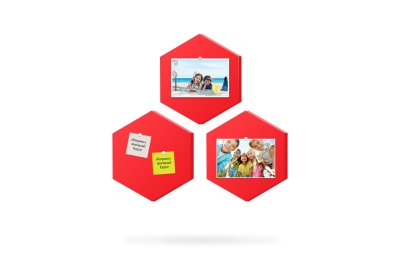 Базовая магнитная панель"Сота" 40х40 алая 41946 галерея 3