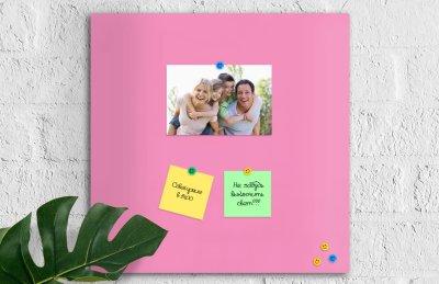 Магнитно-маркерная панель 50х50 нежно-розовая 42207 галерея 1