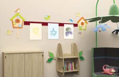 Магнитная панель 100х7 см бордовая 42445 галерея 3