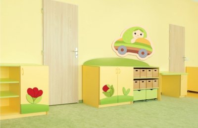 Декорация из пластика "Радужная машина" 98х78 см 46633П галерея 2