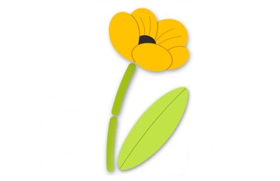 Декорация "Мак" 54х89 см 48628 галерея 1