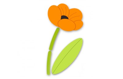 Декорация "Мак" 54х89 см 48628 галерея 2