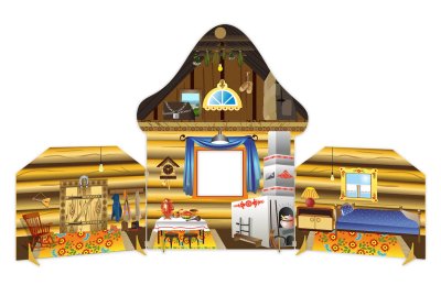 Двусторонний игровой мебельный элемент "Теремок" внутри-снаружи 51486 галерея 2