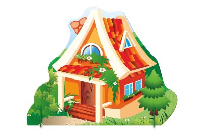 Двусторонняя декорация "Домик. Лето-Зима"  51506 галерея 3