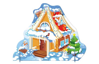 Двусторонняя декорация "Домик. Лето-Зима"  51506 галерея 2