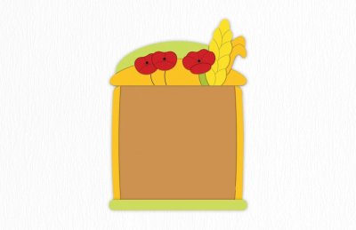 Пробковая доска "Маки в зерне" 78х109 см 46531 галерея 2