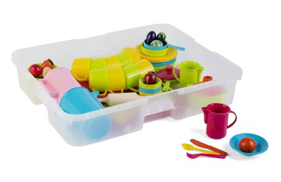 Комплект посуды 85 предметов с деревянными овощами 7111рос галерея 1