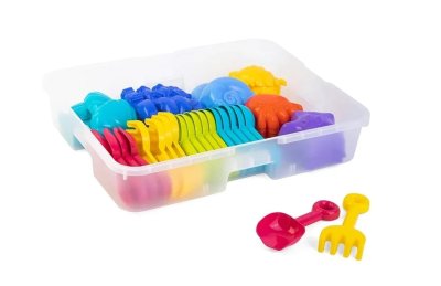 Комплект Инструменты и формочки Морские для игр с песком 50 шт / в системе хранения 7137рос галерея 3