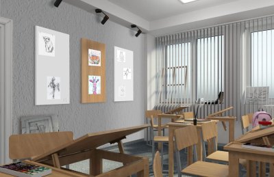 Магнитная панель  100х50 см светлое дерево 41406 галерея 4