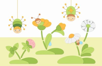 Декорация "Ромашка с жуком" 95х73 см 48665 галерея 1