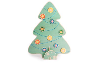 Ель бирюзовая с магнитными игрушками