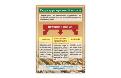 Стенд "Структура правовой нормы"