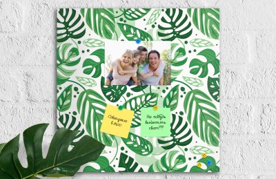 Базовая магнитная панель 50х50 принт "Monstera"