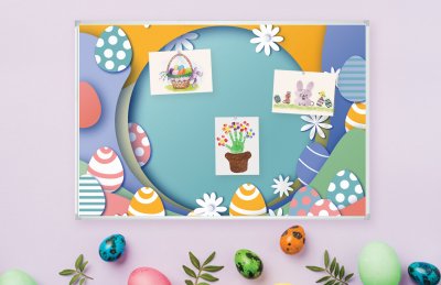 Весёлый фон для доски 90х60 см “Веселая Пасха“