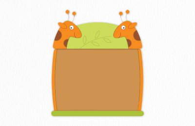 Пробковая доска "Жирафы" 118х116 см