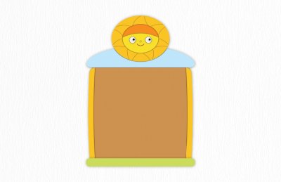 Пробковая доска "Веселое Солнышко" 78х109 см