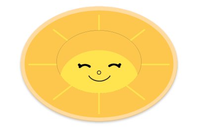 Декорация "Солнышко" 56х41 см