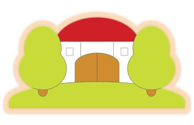 Декоративная арка "На ферме" 68х37 см