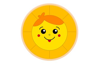 Декорация "Большое солнце" 78х78 см