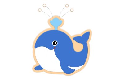 Декорация "Гигантский Кит" 98х118 см