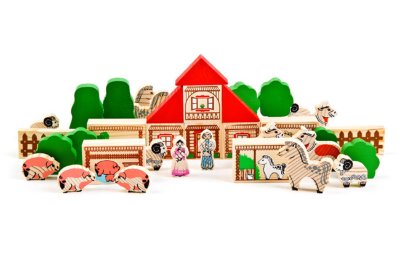 Деревянный конструктор "Фермер" 126 деталей