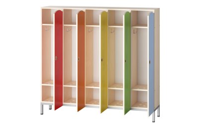 Шкаф для одежды 5ти местный с перфорированными полками