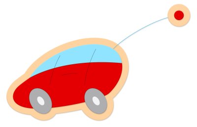 Декорация "Игрушечная машинка" 38х25 см