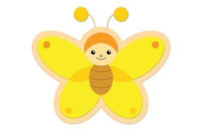 Декорация "Бабочка" малая 22х15 см