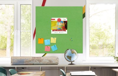 Стенд из эко-войлока 120х120 см. Салатовый