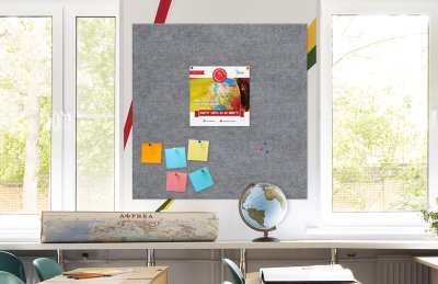 Стенд из эко-войлока 120х120 см. Серый