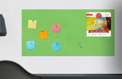 Стенд из эко-войлока 60х120 см. Салатовый