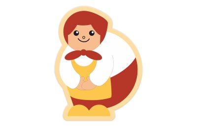 Декорация из пластика "Бабушка" 51х68 см