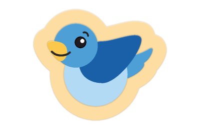  Декорация "Птичка" 21х18 см