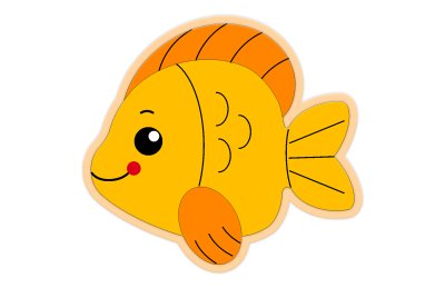 Декорация из пластика "Морская рыба" 41х37 см